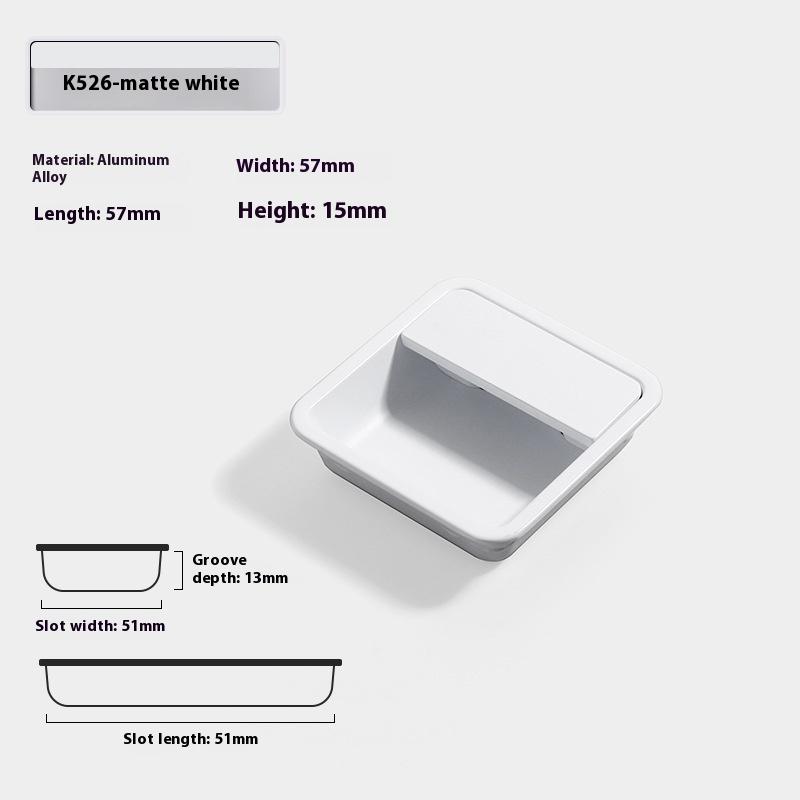 Modern Sliding Door Concealed Handle Slotted Embedded Buckle Furniture Handles Wardrobe Push Pull Hidden Kitchen Cabinet Knobs