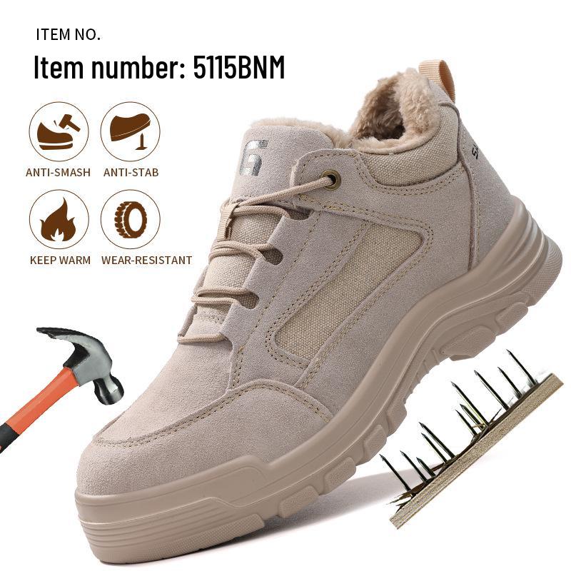 Men's Safety Shoes: Anti-Smash, Anti-Puncture, 4.0MM Kevlar, Comfortable & Lightweight Protection Footwear