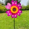 PVC Sunflower Windmill Stake Standing Lawn Flower Pinwheel  Outdoor Party Picnic Decor