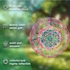 Vibrant Graffiti Art Mandala Wind Spinner Colorful Metal Garden Decor with Floral Patterns Kinetic Yard Art for All Seasons Indoor Outdoor