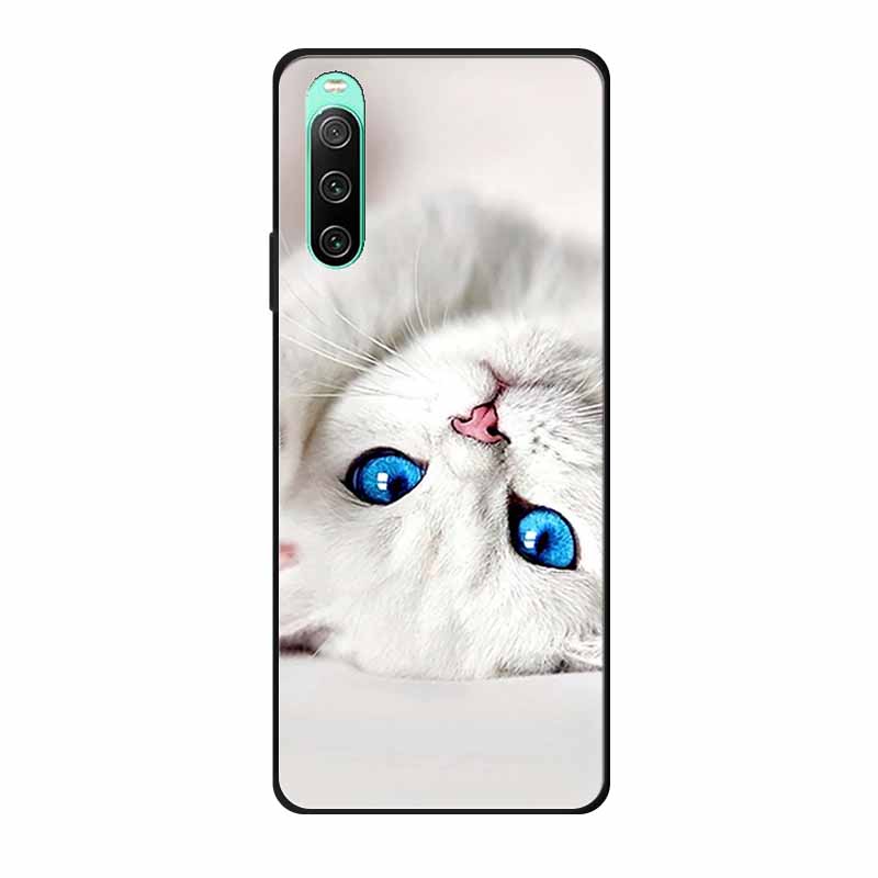For Sony Xperia 10 IV Cases Soft TPU Silicone Cat Animal Phone Covers For Sony Xperia 1 IV Back Cases Funda for Xperia10IV 6.0''