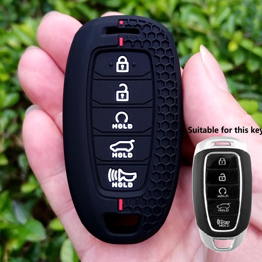 

5 Buttons Silicone Car Key Cover Case For Hyundai Palisade Remote Ix35 Encino Verna Lafesta La Festa Keyless Fob