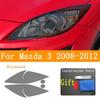 For Mazda 3 2008-2012 Car Headlight Protective Film Headlamp Restoration Transparent Black TPU Sticker Accessories