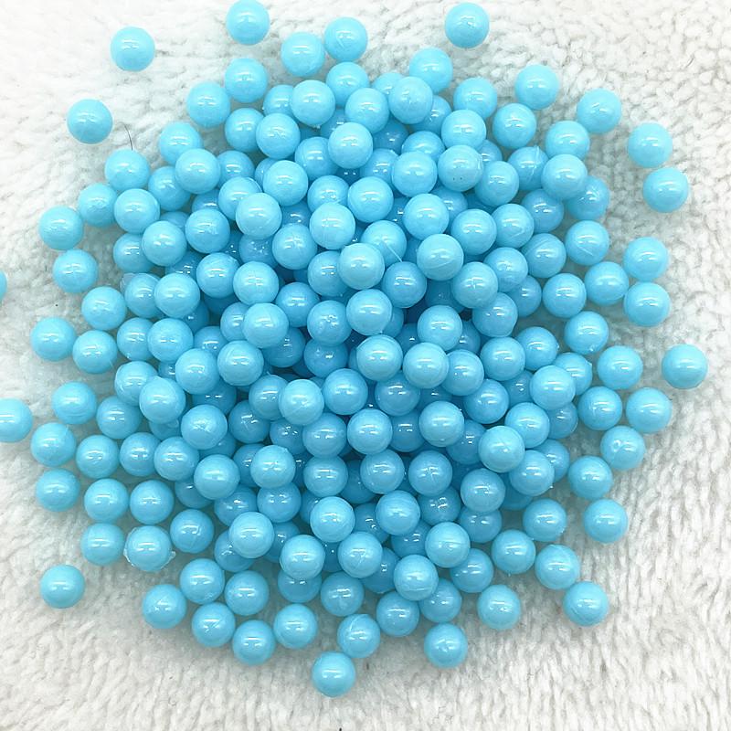 3/4/5/6/8mm Okrągłe Wielokolorowe Akrylowe Koraliki Bez Dziurki Luźne Koraliki do Tworzenia Biżuterii Akcesoria DIY