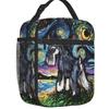 Night Saint Bernard Dog Lunch Bag Women Cooler Thermal Insulated Lunch Box for Kids School Children