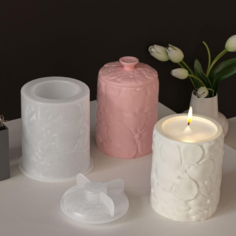 Flexible Sturdy Silicone Epoxy Resin Castes Mould Flower Shaped Jar Dishes Mould for Craft and Home Decoration