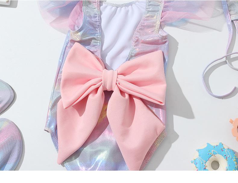 Bright Crystal Princess Mermaid Swimsuit – Cute Korean Skirt Style for Girls