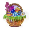 Easter DIY 5D Rhinestone Painting Kit with LED Light Rabbit Eggs Rhinestones Paint Kit Crystal Art Craft for Kids