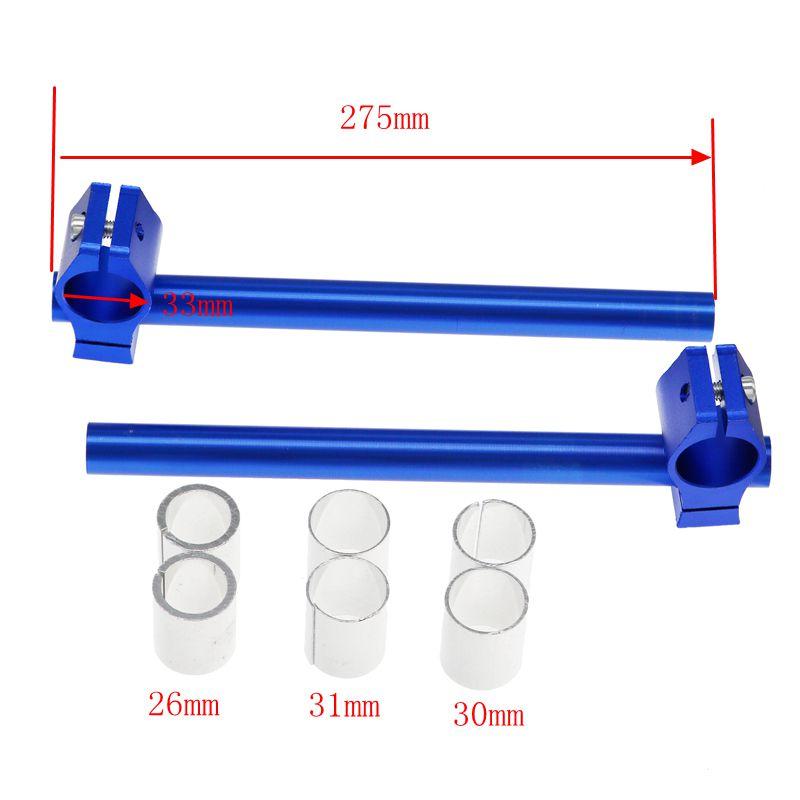 LMoDri CNC řídítka motocyklu Nastavitelná vidlice Clip On Cafe Racer 26,30,31 mm Odnímatelná a nastavitelná řídítka