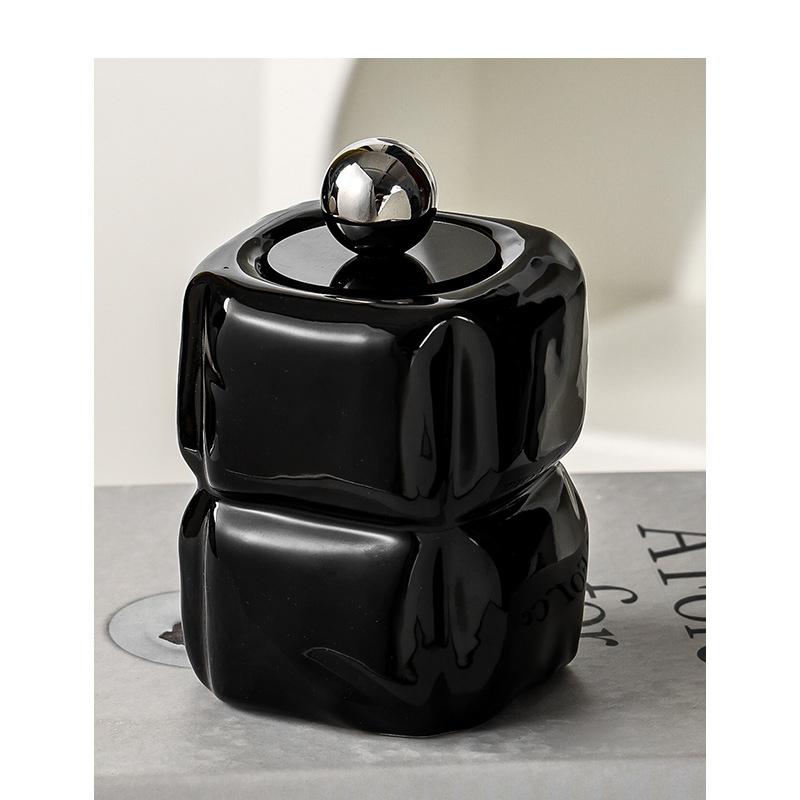 Nordic Dental Floss Box Storage Jar Desktop Home Creative Zahnstocher Tube Cotton Swab Box Storage Box Modern Home Decoration