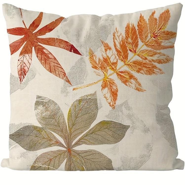 

Домашний Декор Осенние Листья и Тыквы Декоративные Наволочки с Рисунком Наволочка для Подушки Подходит для Дивана Спальни Автомобиля Наволочка 40x40cm
