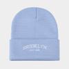 Men's and women's street trend letter embroidery knitted hat casual versatile loose outdoor cold hat big head circumference hat