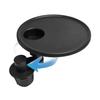 Car Table Tray with Cup Holder 360-degree Rotating Silicone Food Tray for Vehicle Portable Tea Tray for Back Seat
