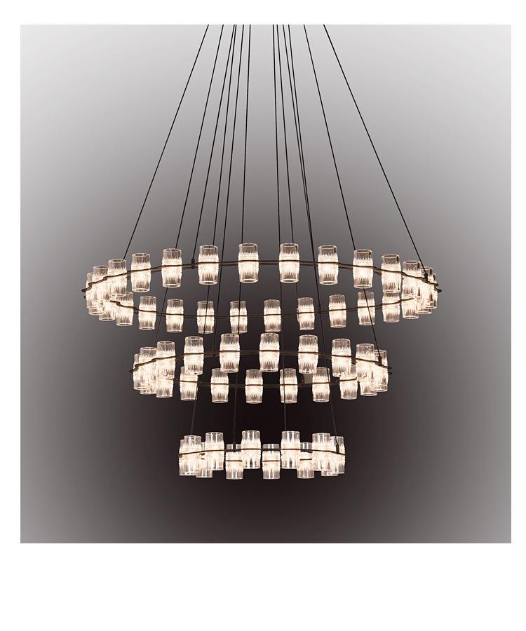 Postmodern Minimalist Chandelier for Living Room, Restaurant, or Bedroom - Italian Round Ring Design