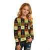 Kids Long Sleeve T-Shirt with Halloween Print, Round Neck, for Boys and Girls