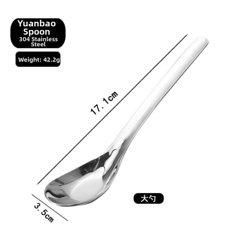 Thick Handle Outdoor Camping Tableware Lightweight Kids Long Handled Soup Spoon