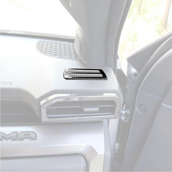 Carbon Fiber ABS Side Dashboard Air Vent Outlet Trim For Toyota Tacoma 2024-2025