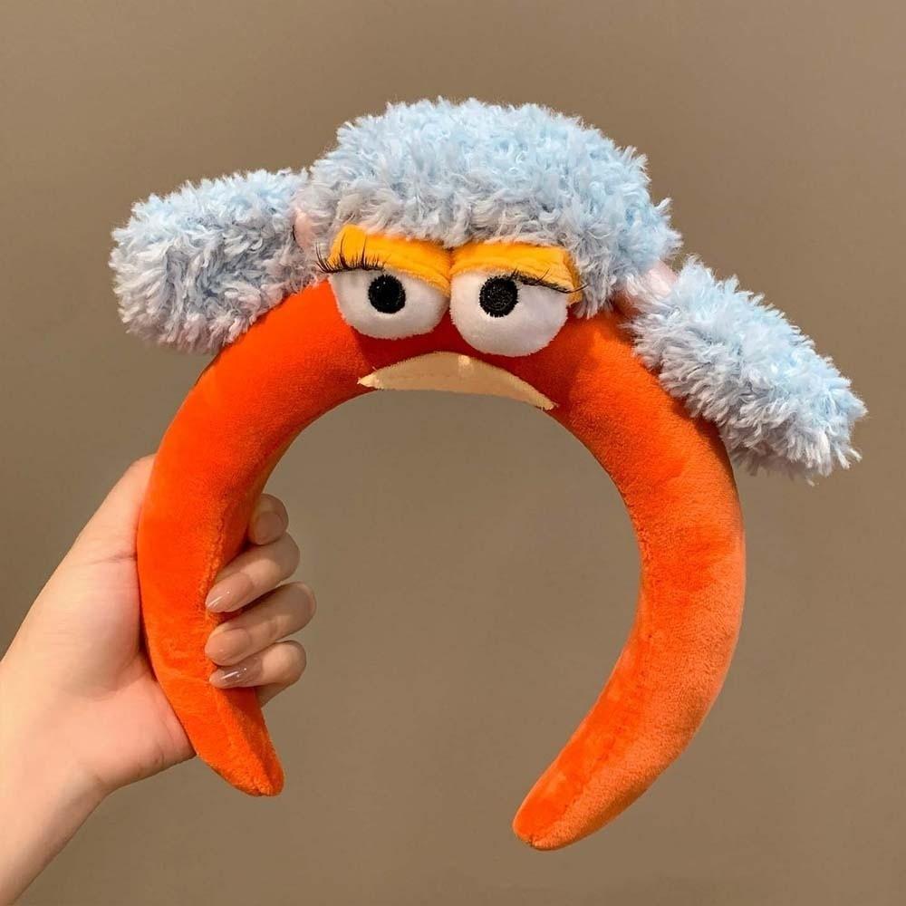 Colorful and Vibrant Big Eyes Plush Headband Hair Accessories Girls Cartoon Hairband Daily