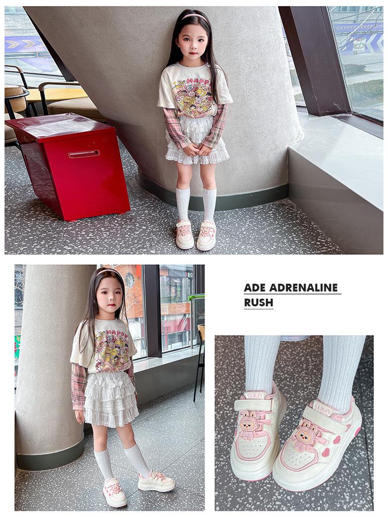 2026 Kids' Cartoon Spring & Autumn Sports Shoes - Girls' Casual & Running Shoes