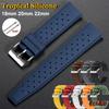 18/20/22mm Tropic Silicone Watch Straps for Seiko for Oris for Omega Quick Release Band Diving Waterproof Sports Rubber Bracelet