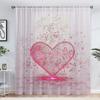 Valentine's Day Red Rose Flower Shower Curtain Waterproof Polyester Landscape Curtains Bathroom Shower Curtain And Rug Sets