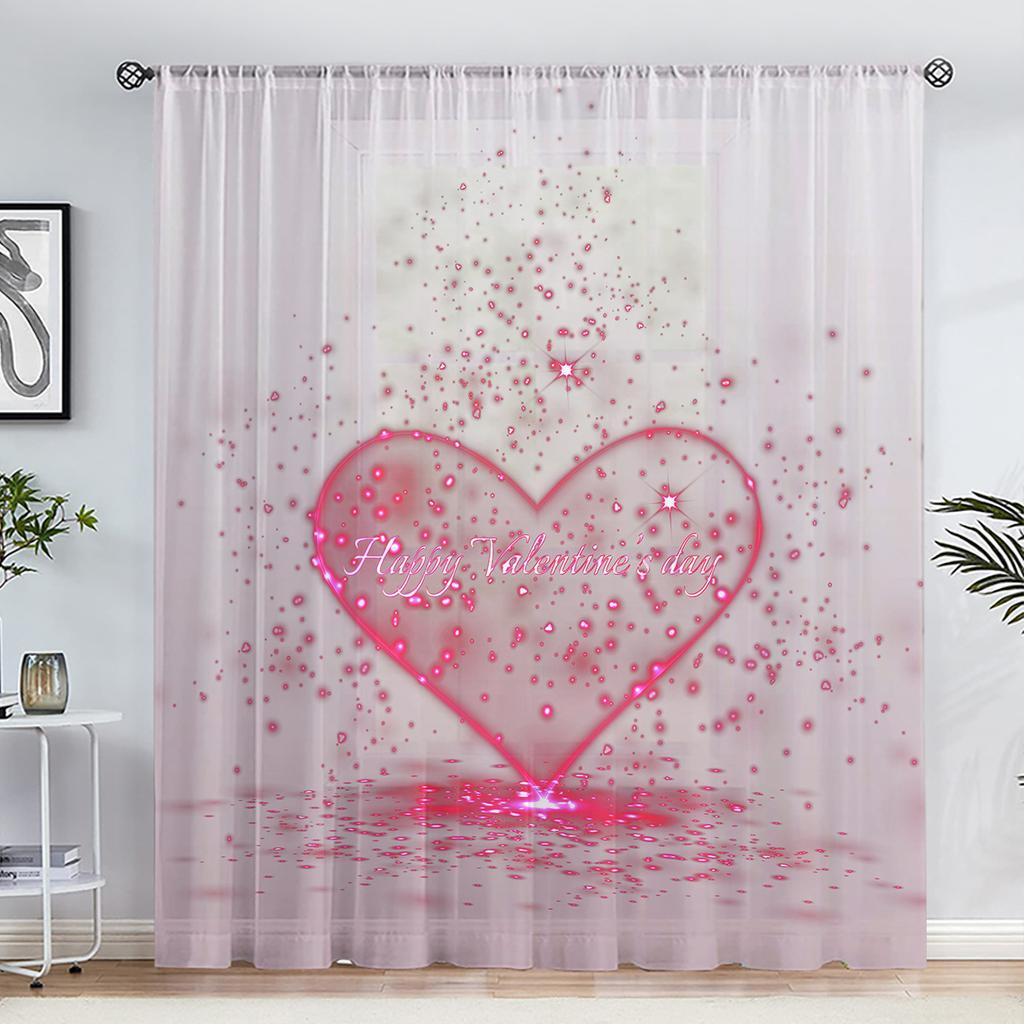 Valentine's Day Red Rose Flower Shower Curtain Waterproof Polyester Landscape Curtains Bathroom Shower Curtain And Rug Sets