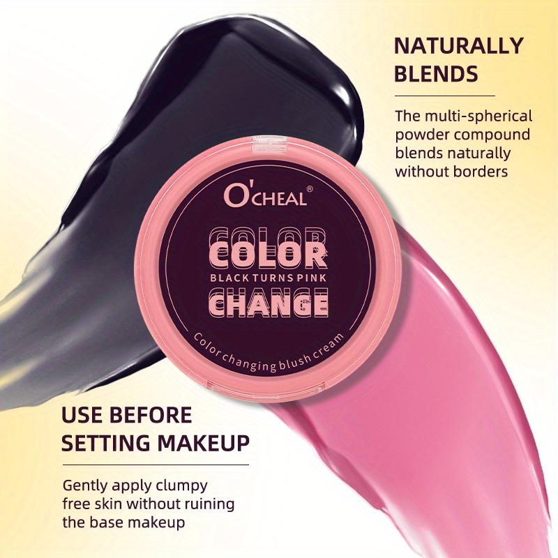 Multi-functional Warm-changing Blush Cream, Gradient Contouring Facial Eyeshadow, Three-in-one Natural Nude Makeup
