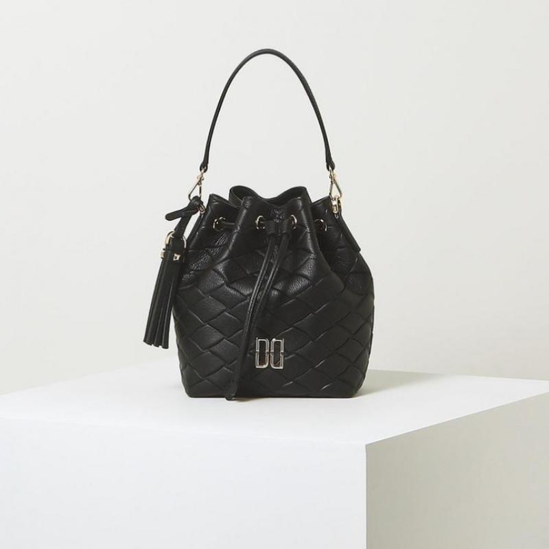 Daks Black Leather Drawstring Bag Carlisle Mesh Dcba6e323bk