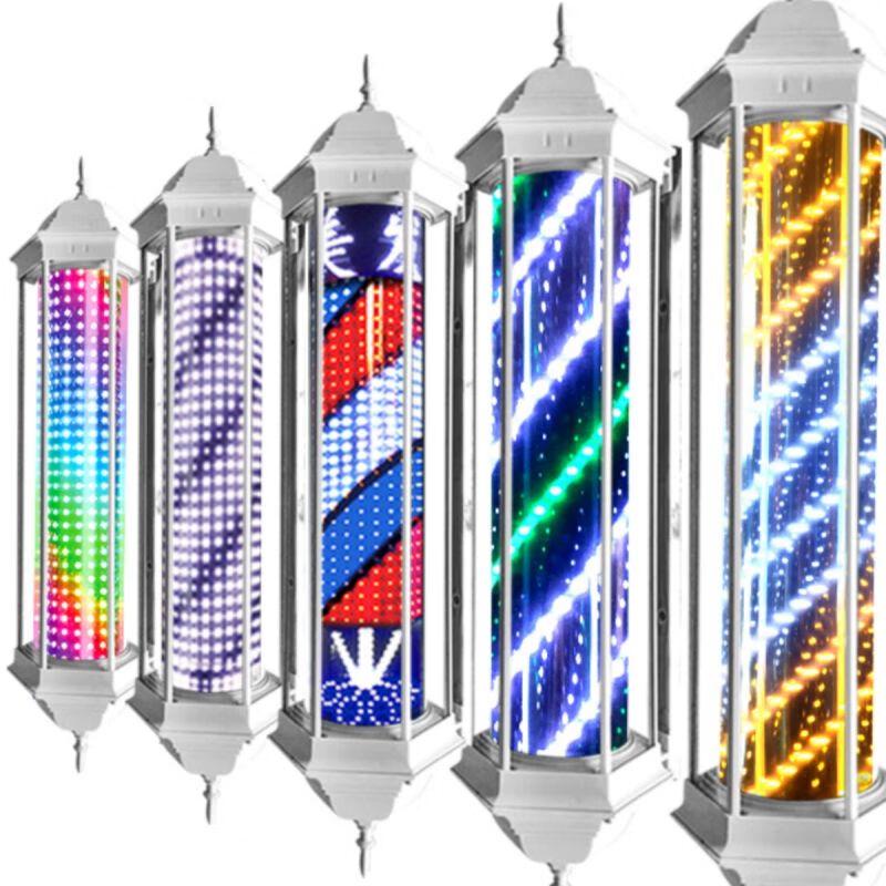 Letrero LED Giratorio de Poste de Barbería