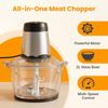 Electric Stainless Steel Blade Meat Chopper with 2 Liter Glass Bowl and Multi Speed Control for Kitchen Use