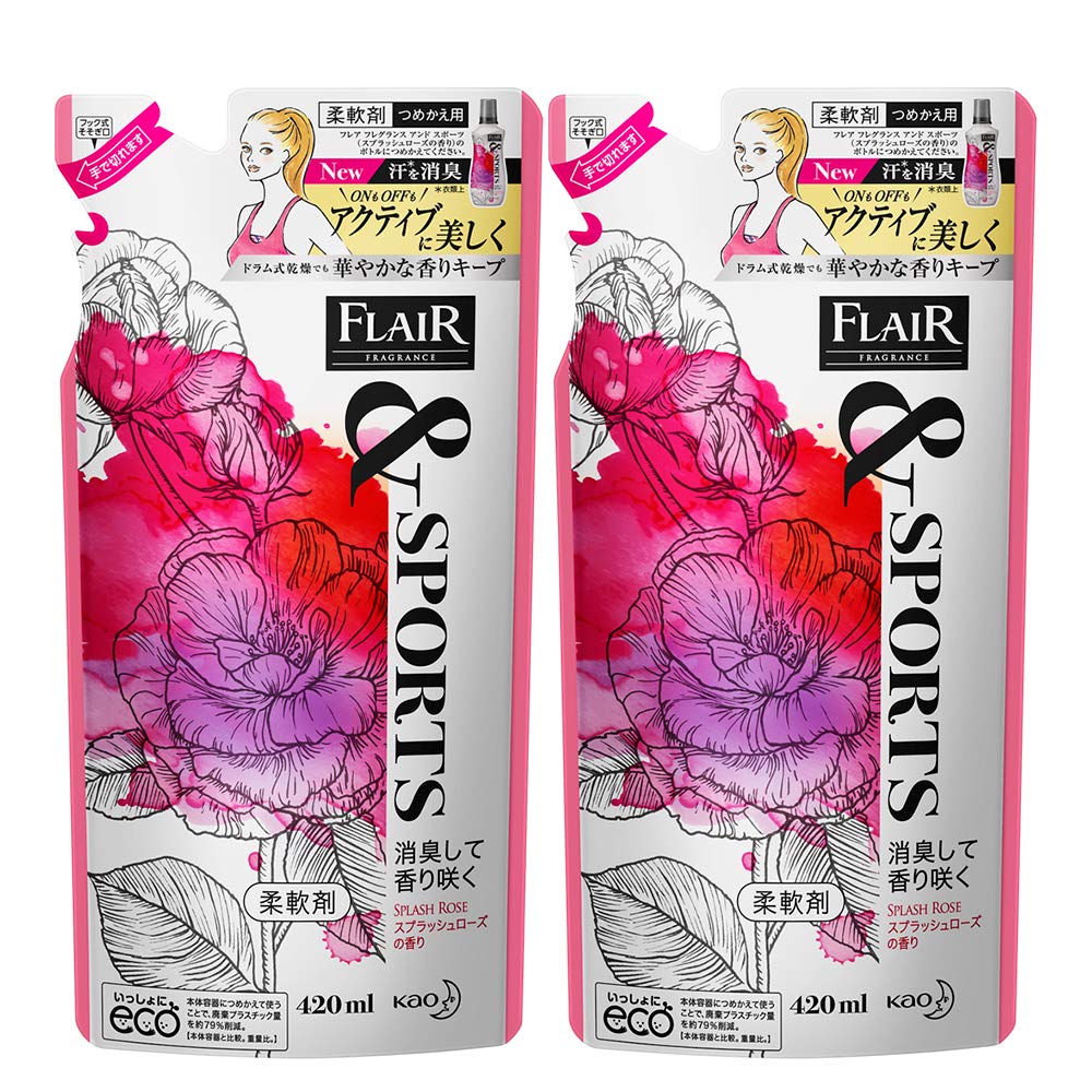 

Bulk Flare Fragrance SPORTS Fabric Deodorizing and Splash Rose 420ml x 2 Purchase & Softener, Fragrancing, Scent, Refill,