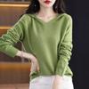 First-line ready-to-wear 24 autumn and winter new hooded knitted sweater women's loose hooded sweater women's age-reducing primer sweater