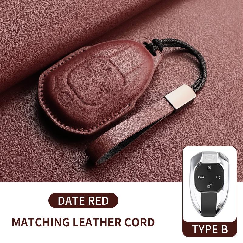 

Leather Car Remote Key Case Cover for GAC Trumpchi GS3 GS4 GS5 GM8 GA3 GA4 GA6 SGS7 Empow J11 J12 J13 Car Key Fob Shell Keychain