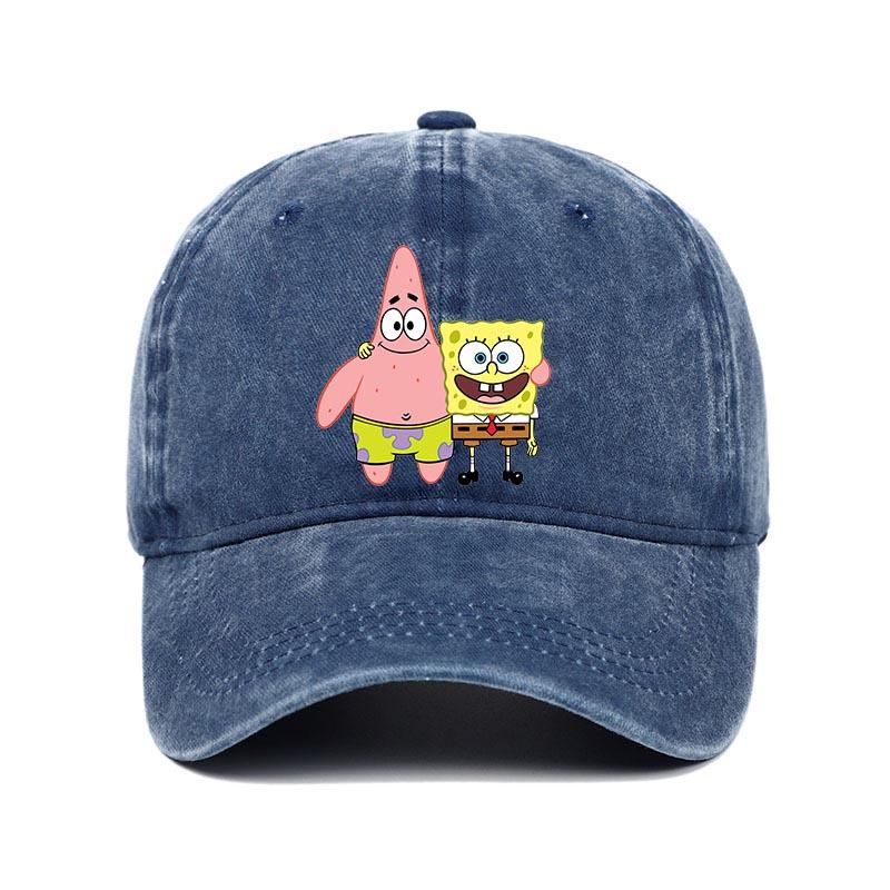 Mode Niedrige SpongeBob Baseballkappe Film Cartoon Figur Erwachsene Männer Frauen Sport Lässig Sonnenschutz Verstellbar Anime Schirmmütze Netzmütze