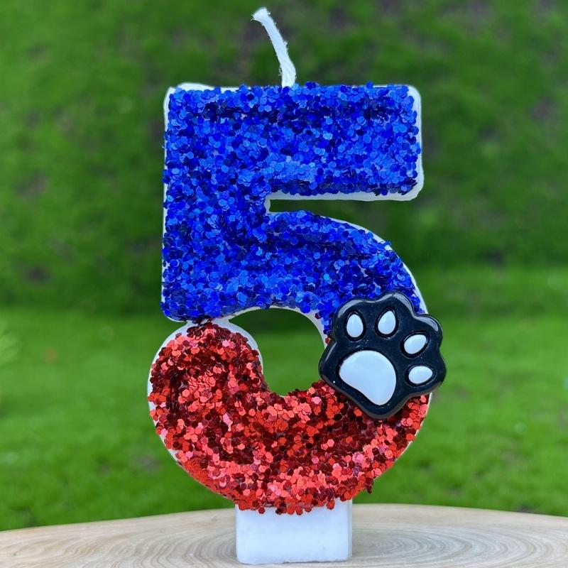 Cat Paw Dog Paw Bear Paw Digital Birthday Candle Cake First Birthday Candle