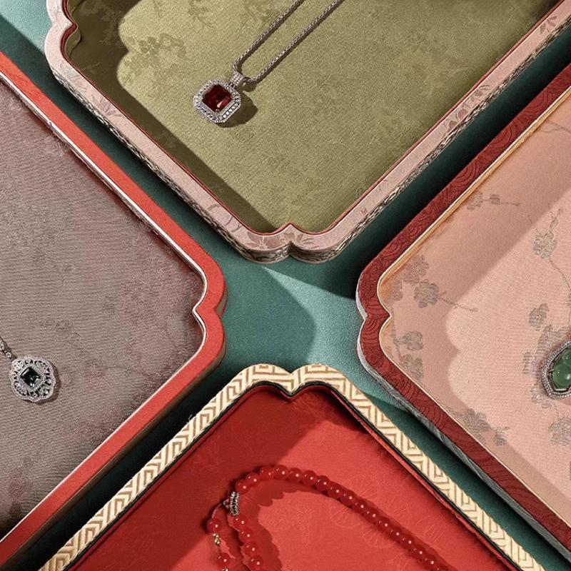 Retro Jewelry Displays Tray Exquisite Bracelet Showcase Pallet Jewelers Necklace Display Salver Counter Live Pictures Props
