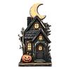 2D Wooden Halloween House Ornament Vintage Decor