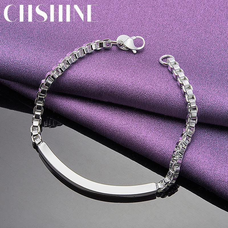 CHSHINE 925 Sterling Silver 4mm Chain Bracelet Fashion Charm High Quality Wedding Party For Women Men Jewelry