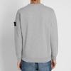 Stone Island Garment Dyed Logo Compass Badge Pullover Crewneck Sweatshirt Men sweatshirt Gray 711562720-V0M64