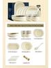 Mode Lanka Modern Silver Rim 2-Person Dinnerware Set