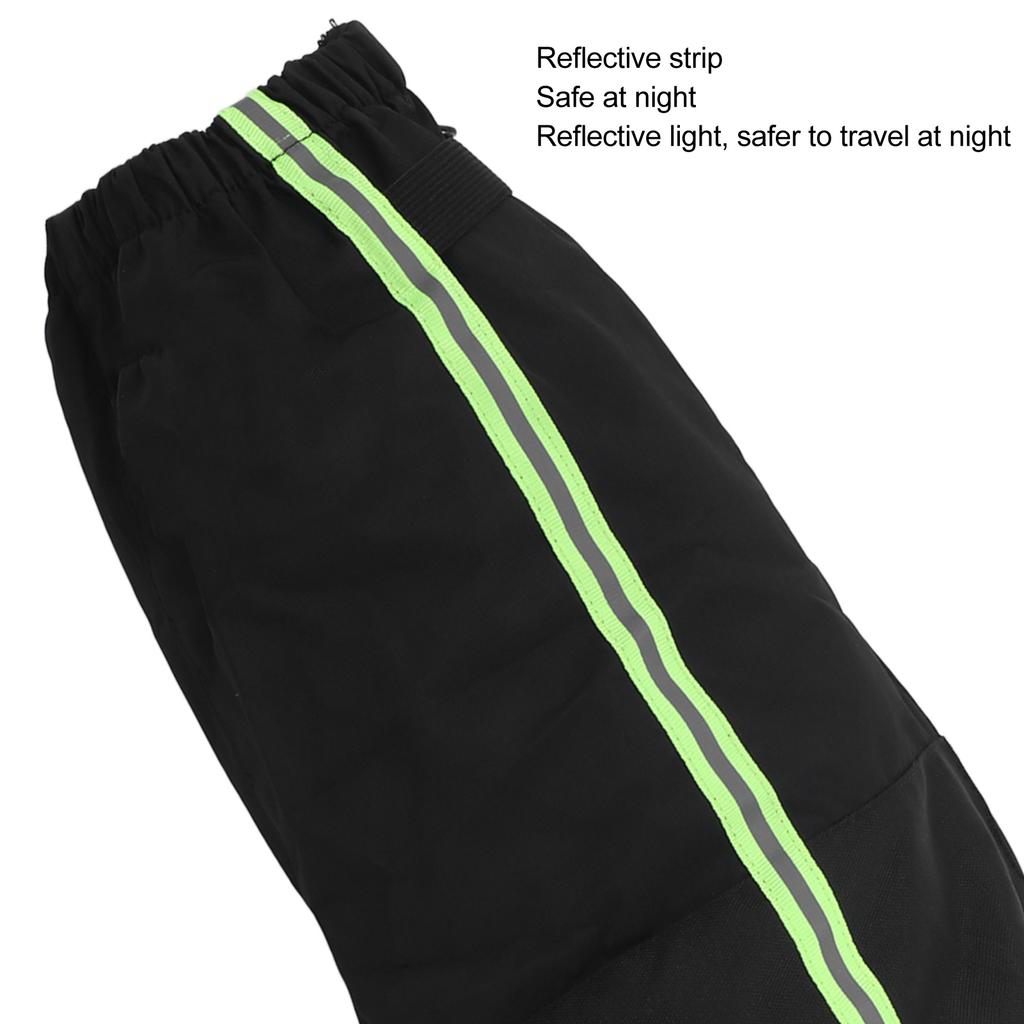 1 Pair Snow Shoes Boots Covers with Reflector Waterproof Windproof Non Slip Rain Boot Covers for Hiking Climbing Black