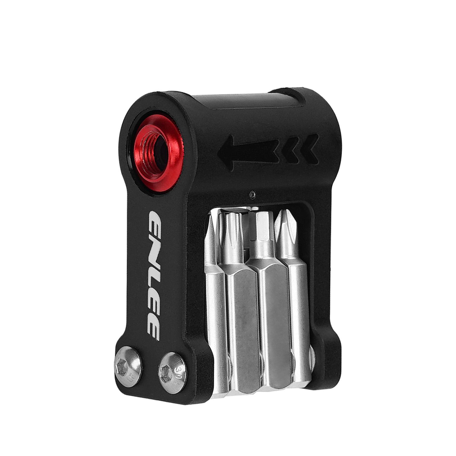 9 in1 Multitool Portable Folding Allen Wrench Set Bicycle CO2 Nozzle Inflator Tool Bicycle Repair Tool Cycling Accessories чёрный