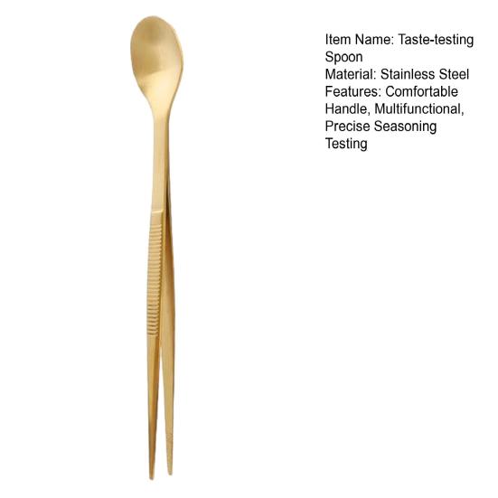 Probierlöffel Ergonomischer Griff Kochlöffel Pinzette Multifunktionales Kochwerkzeug zum Präzisen Würzen Testen Grillen Braten Salat