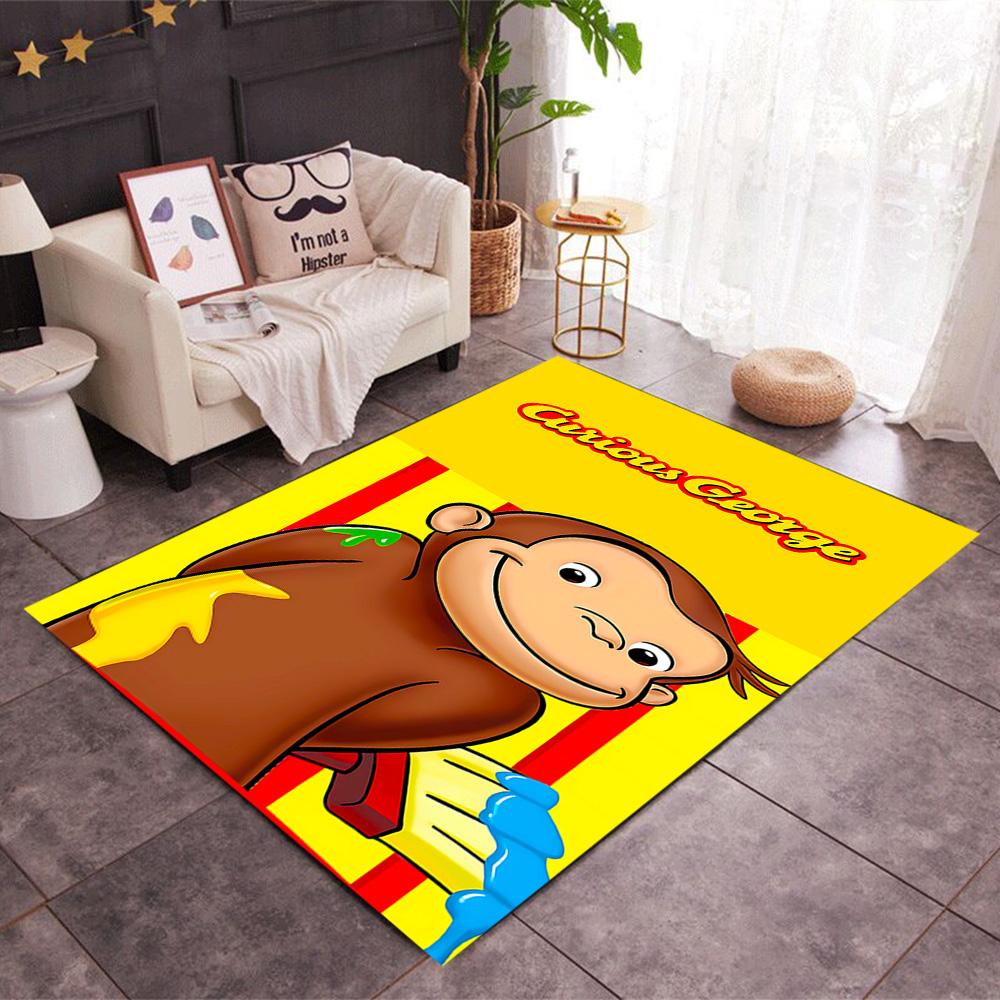 Blu And Eyi Adventure Themed Anti-Slip Rugs - Polyester Home Decor, Suitable for Bedrooms, Living Rooms, Doorways, Studios, and Decorations