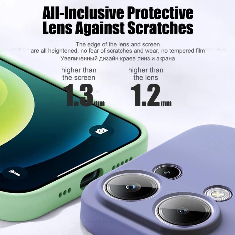 For Poco M6 PocoM6 Pro Case Liquid Silicone Camera Lens Protector Phone Cases For Xiaomi Poco M6 M 6 Pro M6Pro PocoM6 Pro Soft Cover