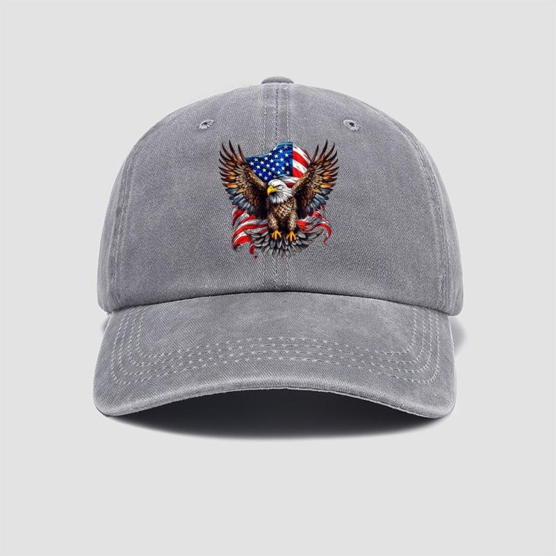 Eagle Flag Printed Baseball Cap, Versatile Style for Both Men and Women, Suitable for Daily Shopping and Travel