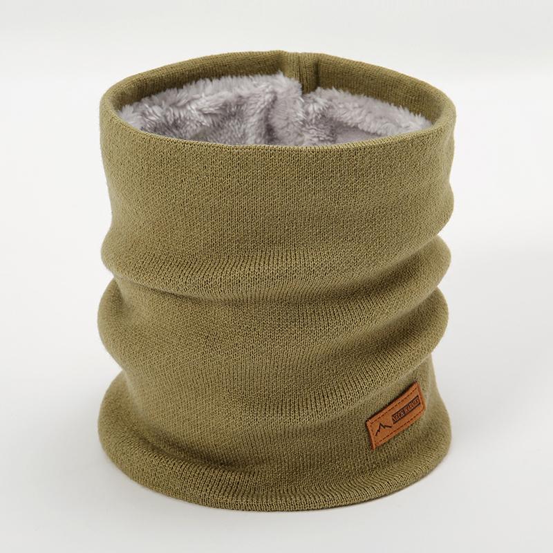 New Fashion Brand Luxury Design Solid Color Warm Scarf Women Neck Warmer Ring Elastic Scarves Winter Outdoor Cold-Proof