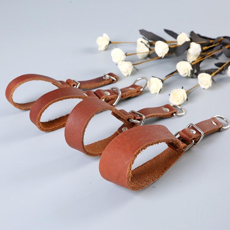 

Durable Leather Dog Collar for Small Medium Large Dogs Collar Leash Dogs Cats Pet Supplies Accessories Training Collar Supplies Small темно-коричневого