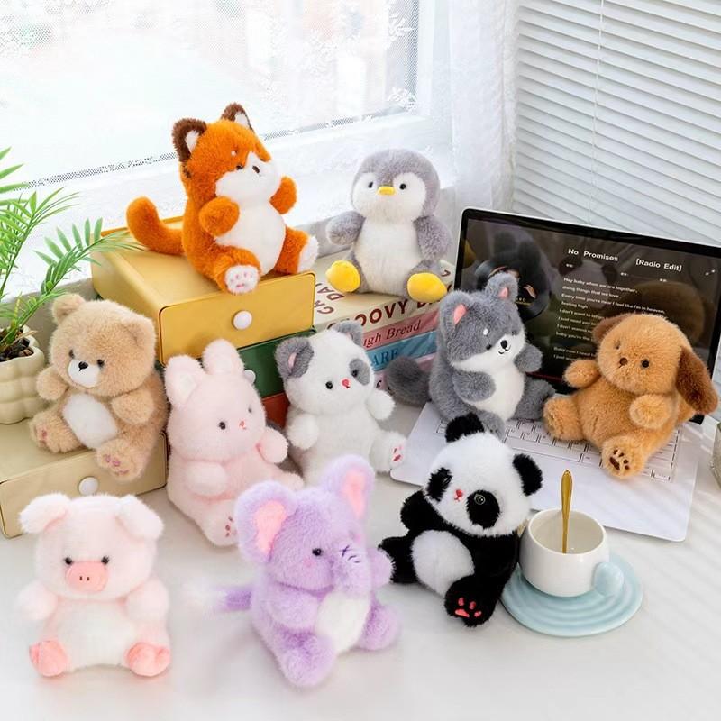 Plush Penguin Bear Rabbit Toy With Short Pile Soft Fabric For Kids And Collectors