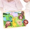 Wooden Jigsaws Puzzle Sturdy Fine Motor Skill Montessori Toys Preschool Learning for Baby Girls Boys 1 2 3 Year Old Kids Gifts